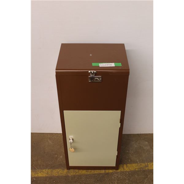 * Metal Locking Cabinet Made By Commadore - 29" x 12" x10"