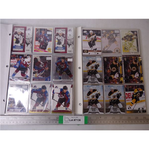 (2) Binders of Cards Featuring NHL Players David Krejci and Gabriel Landeskog