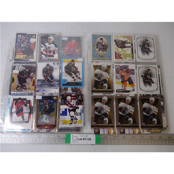 (6) Pages of Milan Lucic Cards and (3) Pages of Claude Lemieux Cards