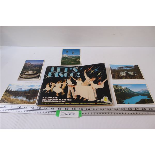 (5) Vintage Banff Postcards & Let's Disco Book