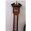 Image 2 : Barometer 28" Tall & Bulova Clock Part, as is