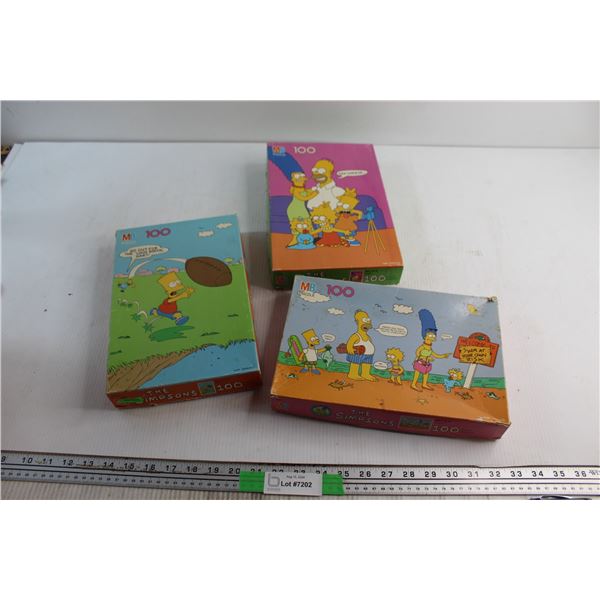 (3) The Simpsons 100 pcs Puzzles