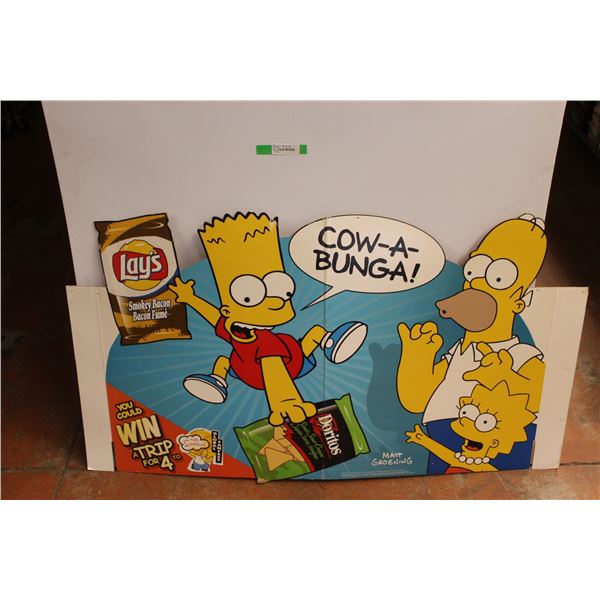 *The Simpsons Advertising Cardboard Sign 56''