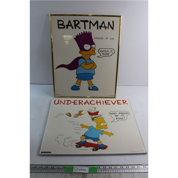(2) The Simpsons Barts Pictures 20'' x 16''
