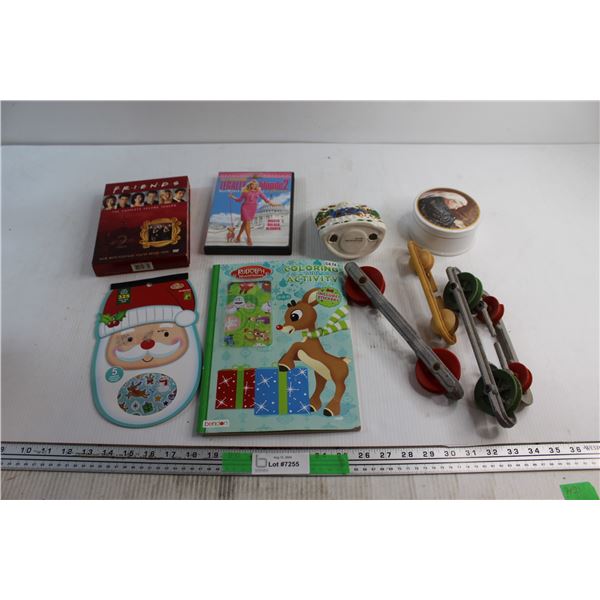 DVDs, Clothes Line Pulleys and Assorted Christmas Items
