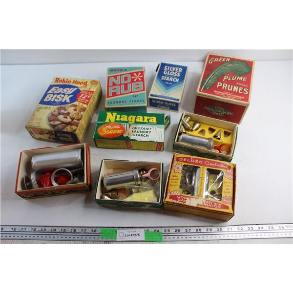 (4) Vintage Icing Sets, Robin Hood Baking Mix, Laundry Flakes and Misc.