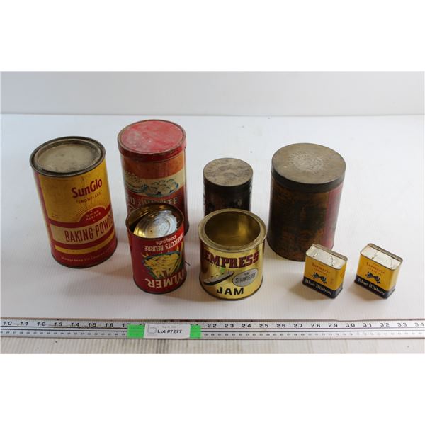 (8) Assorted Vintage Tins