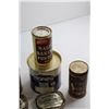 Image 2 : (9) Assorted Vintage Tins and Vintage Wooden Cheese Box