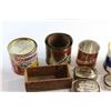 Image 4 : (9) Assorted Vintage Tins and Vintage Wooden Cheese Box