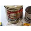 Image 7 : (7) Assorted Vintage Tins, (4) Vintage Bottles, Sunlight Pure Soap and Assorted Vintage Items