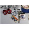 Image 3 : Oilers Mini Hockey Stick, Calgary Flames Flag, Oilers Watch and Assorted Hockey Items