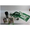 Image 1 : Saskatchewan Roughriders Signed Print 5'' x 7'', (2) Glasses and Assorted Items