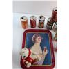 Image 3 : Coca Cola Serving Trays, Assorted Soda Cans and Plush Bear