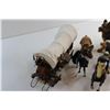 Image 3 : (6) Assorted Animal Figures and Covered Wagon