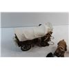Image 4 : (6) Assorted Animal Figures and Covered Wagon