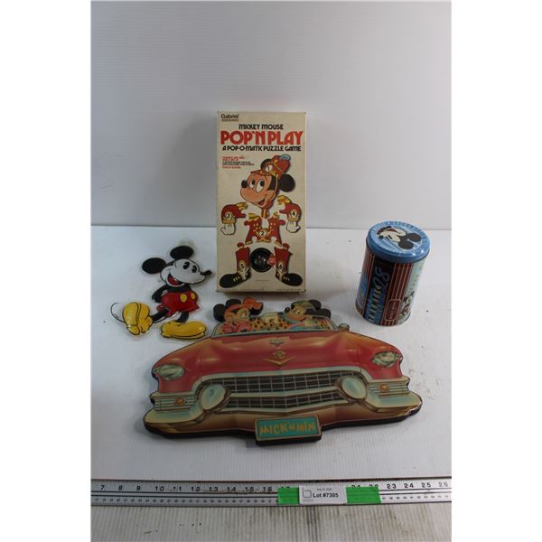 Mickey Mouse Pop&Play Game, Sign, Cookie Tin and Wall Decoration