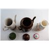 Image 4 : (3) Tea Pots - Some Chipping