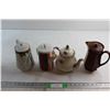 Image 1 : (4) Assorted Tea Pots - Chipped