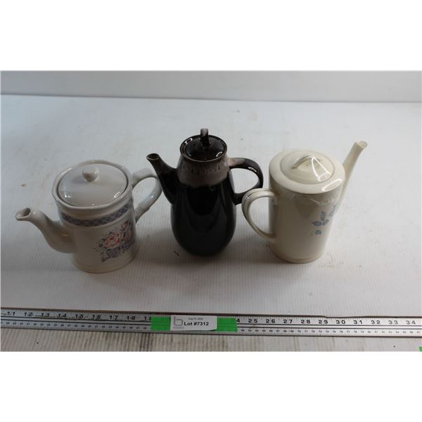 (3) Assorted Tea Pots