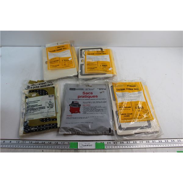 (5) Sears Assorted Disposable Vacuum Bags Packs