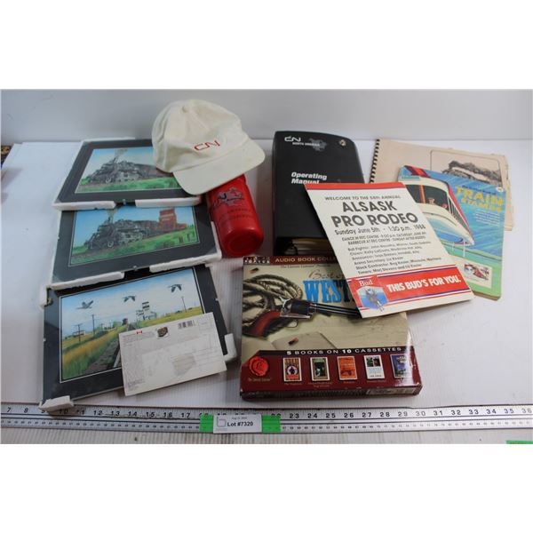 (3) CN Photo Frames 11'' x 9'', Best of Westerns Audio Book, Operating Manual and Misc.