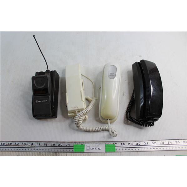 (1) Motorola Flip Phone (3) Landline Phones - As Is