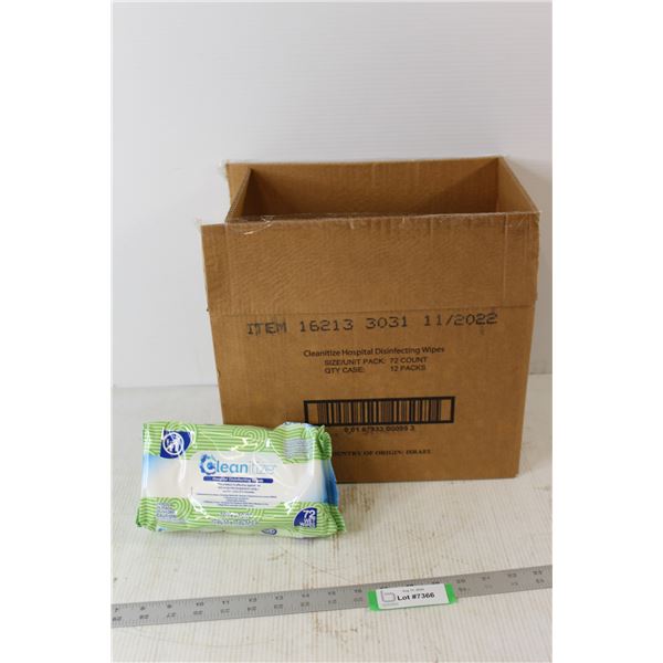 Cleanitize Hospital Disinfecting Wipes 72 Wipes in Each Pack - 12 Packs