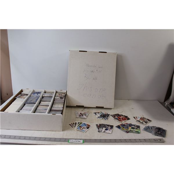 Large Box of Assorted Sports Cards - Hockey Cards, Baseball Cards, Soccer Cards, Football Cards, Bas