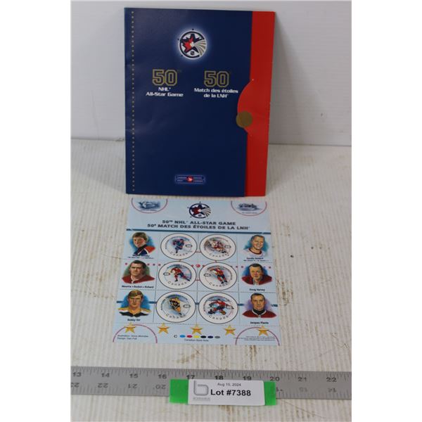 (16) 50th NHL All-Star Game Canada Post Stamps