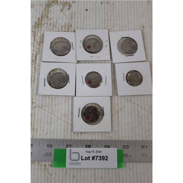 (7) Canadian Quarters Special Collectables