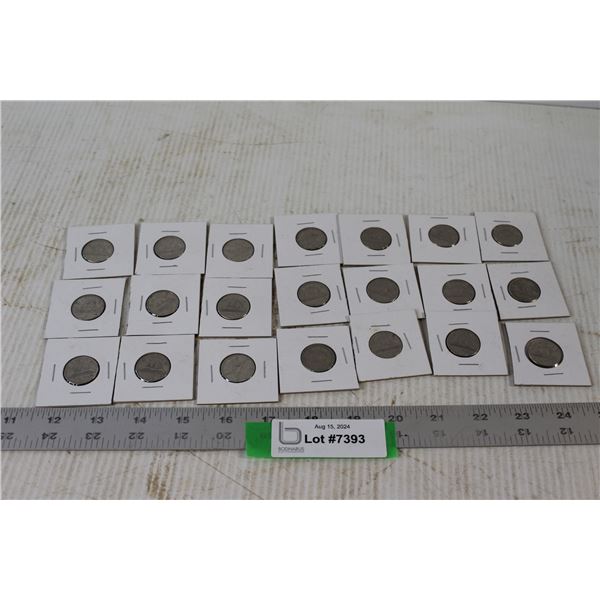 (21) Canadian Nickels 1961 - 1979