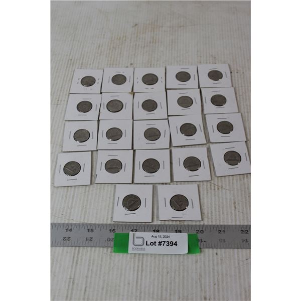 (22) Canadian Nickels 1960 - 1979