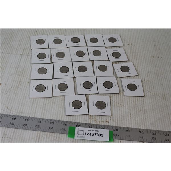(22) Canadian Nickels 1960 - 1979