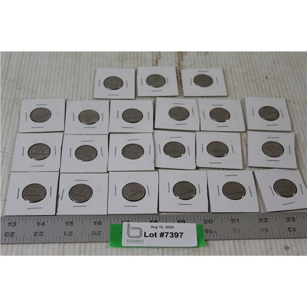 (21) Canadian Nickels 1963 - 1973