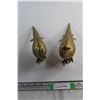 Image 1 : (2) Brass Peacock Statues