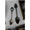 Image 6 : (4) Royalty Silver Spoons, Sewing Finger, (3) Photo Frames and Misc.