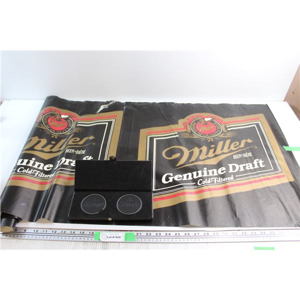 Miller Genuine Draft and (4) Molson Canadian Coasters