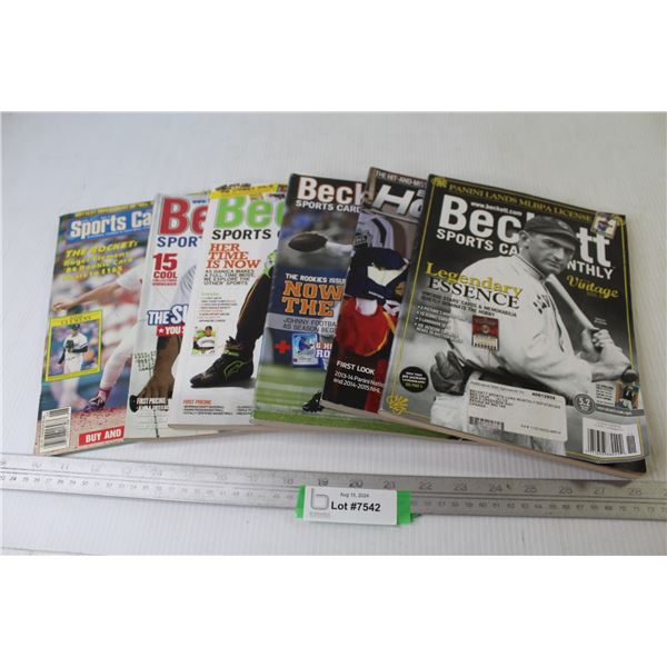 (6) Beckett Sports Card Monthly Magazines