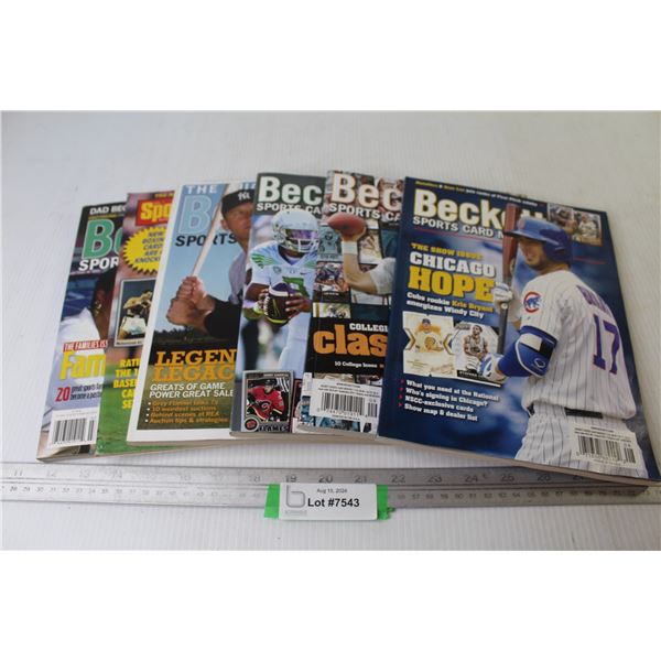 (6) Beckett Sports Card Monthly Magazines