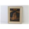 Image 4 : Framed Copper Embossed Sailboat Picture