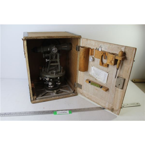 Surveyors 5 3/4" Transit in Wooden Box