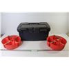 Image 1 : Plastic Tool Box (no handle - no tray) - (2) Stacking Trays