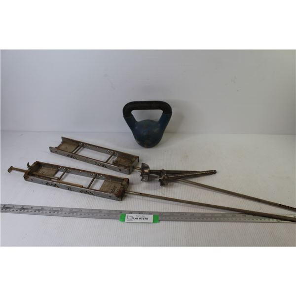 (2) Hinge Butt Templates - (2) Drill Bits - 10 LB. Weight