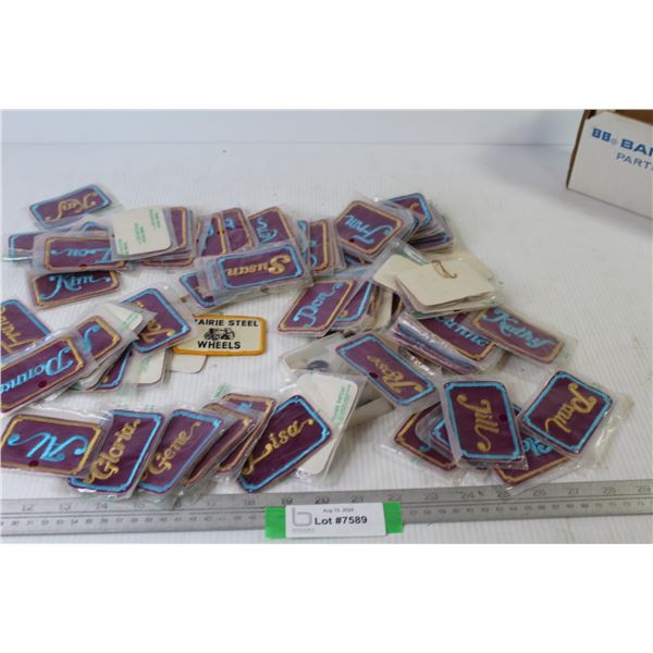 Lot of Sew on Patches of Names