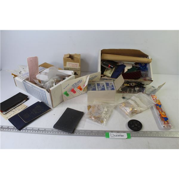 Herbert; Sk Souvenir Stickers - Box of Metal Saskatchewan Book Marks - Misc. Items