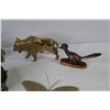 Image 2 : (11) Brass Items - Lion - Rabbit - Buffalo - Butterflies