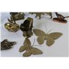 Image 5 : (11) Brass Items - Lion - Rabbit - Buffalo - Butterflies