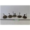 Image 1 : (5) Metal Jewelry Holders (cats & swans)