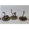 Image 4 : (5) Metal Jewelry Holders (cats & swans)