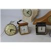Image 6 : (9) Clocks - Travel Alarm Clocks in Cases - Clock Face - Barometer